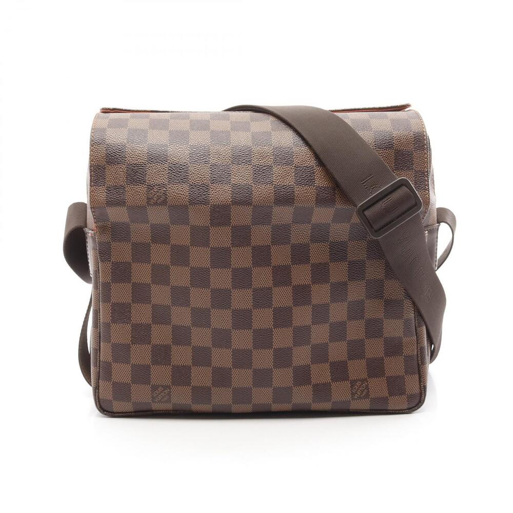 Louis Vuitton Naviglio Shoulder Bag Canvas Leather Damier Brown